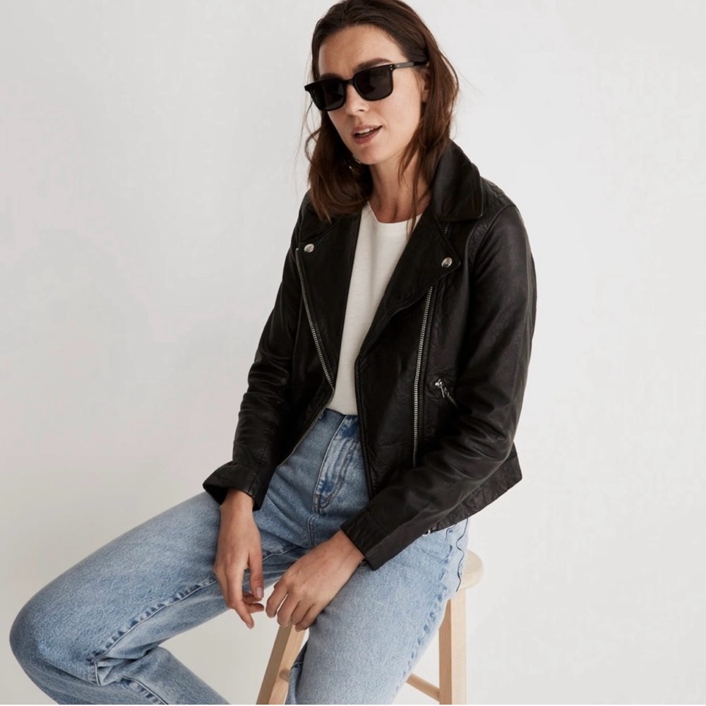 Madewell washed Leather Jacket size small